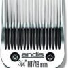 Andis Stainless Steel Pro Quality Grooming Ceramic Edge Clipper Blades Choose Size !(# 3/4 = 19mm) - Image 1