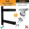 Double Towel Bar, 24Inch Towel Rack for Bathroom, Stainless Steel Double Bath Towel Bar, Wall Mounted Towel Holder, Double Towel Rod Towel Rail Hanger for Wall, Kitchen (Matte Black) - Image 5