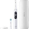 Oral-B Rechargeable Electric Toothbrush, iO7 Adaptable Clean, 5 Cleaning Modes, Visual Pressure Sensor to Protect Gums, Charging Travel Case, 2 Brush Heads, White - Image 2