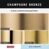 Delta Mylan 4-Piece Bathroom Set Champagne Bronze 18" Towel Rack, Toilet Paper Holder, Hand Towel Holder, Hook| Bathroom Accessory Set Towel Holder 4-Piece Hardware MYN64-CZ - Image 3