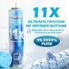 NEON Butane Fuel Refill, 11X Ultra-Refined, 300ml Premium Lighter Fluid with Metal Nozzle & 5 Butane Gas Refill Adapters for Refillable Jet Flame Lighters, Torches, and Culinary Use, 2 Cans - Image 5