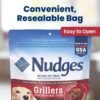Blue Buffalo Nudges Grillers Natural Game Day Football Dog Treats, Steak, Made with Real USA Beef, 10oz Bag - Image 2