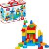 MEGA BLOKS First Builders Deluxe Building Bag Toddler Block Toys Set, Red - Image 1