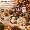 12PCS Christmas Ornaments DIY Pearl Diamond Art Kits for Adults - Image 5